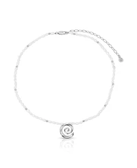 Ettika Aura Swirl Mother of Pearl Choker Necklace