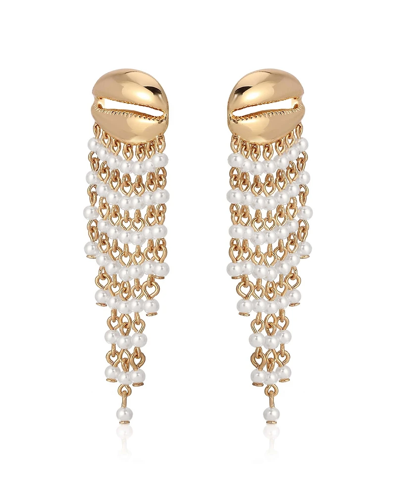 Ettika Mykonos Shell Dangle Earrings