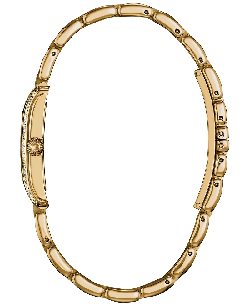 Frederique Constant Women's Swiss Carree Diamond (3/8 ct. t.w.) Gold-Tone Stainless Steel Bracelet Watch 23mm