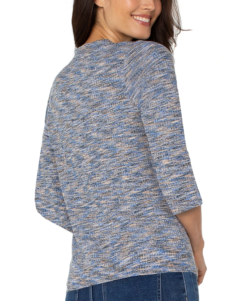 Liverpool Los Angeles Petite V-Neck Knit T-Shirt