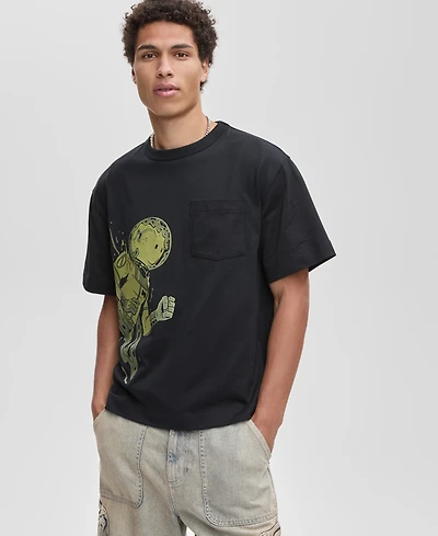 Mode of One Men's Short-Sleeve Cotton Relaxed Portal T-Shirt, Macy's Exclusive