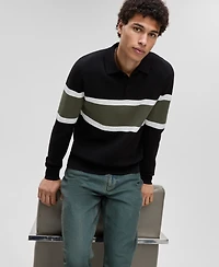 Mode of One Men's Varsity-Stripe Polo Sweater, Macy's Exclusive