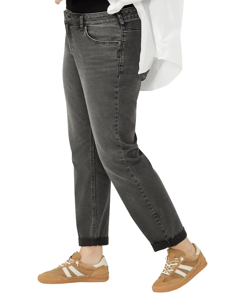 Silver Jeans Co. Plus Boyfriend Mid Rise Slim Leg