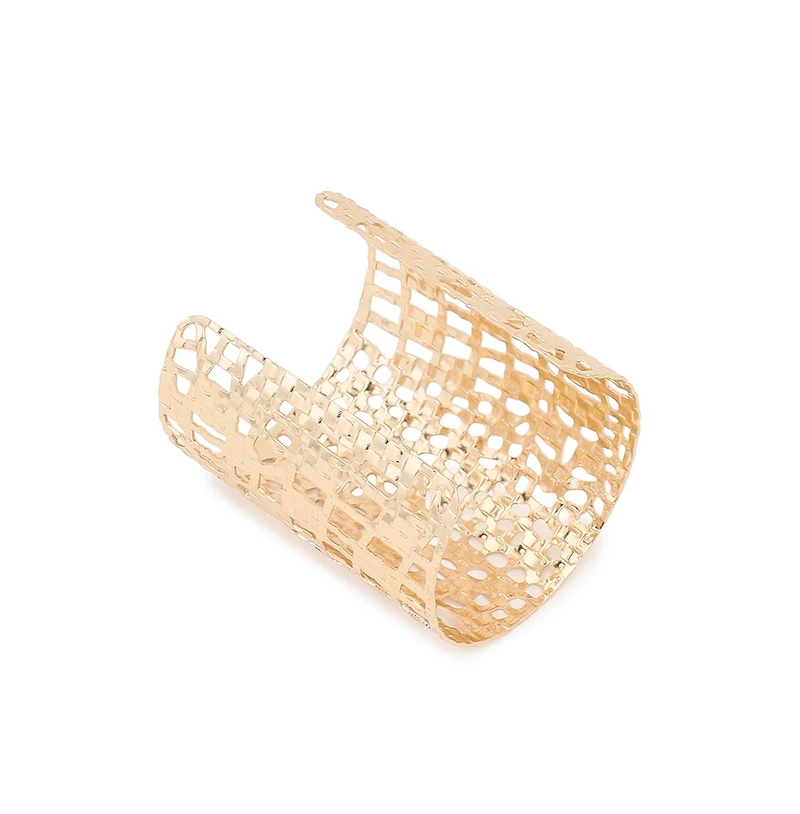 Sohi Metallic Statement Cuff Bracelet