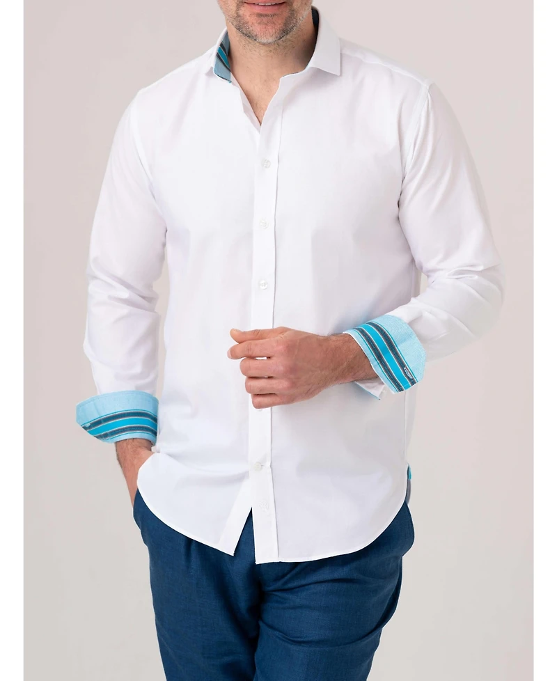 Koy Clothing Men's Pinpoint Oxford Long Sleeve Shirt