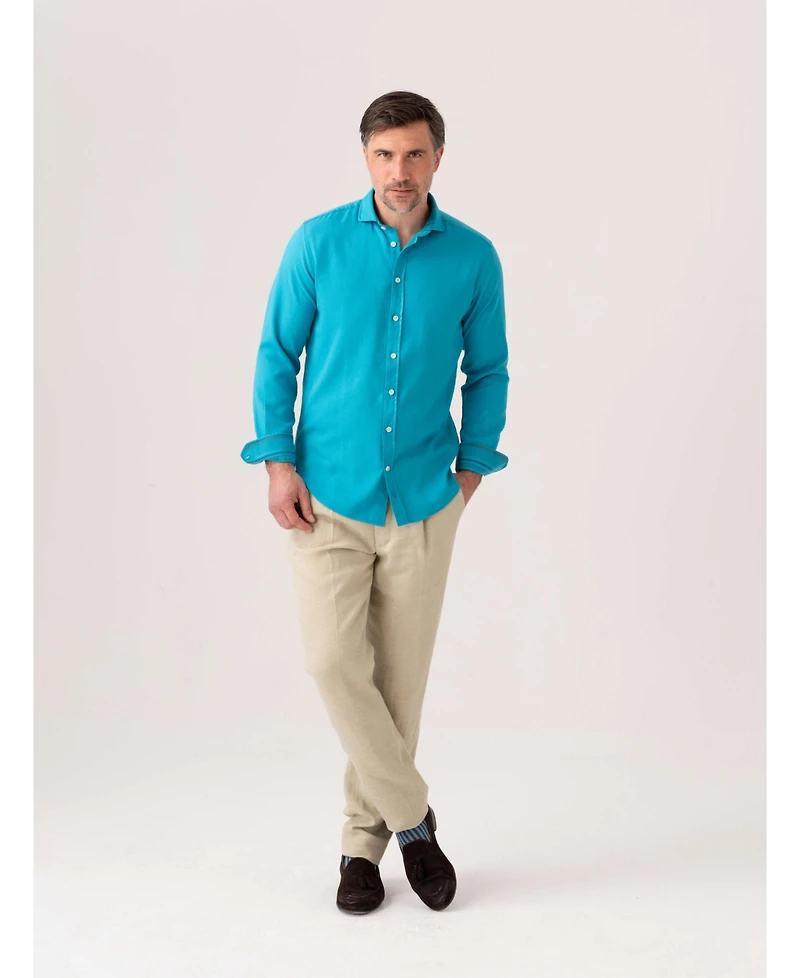 Koy Clothing Men's Kabisa Kikoy Cotton Long Sleeve Shirt
