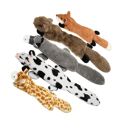 Nocciola 5 Pcs Jungle Series Crinkle Dog Toys, No Stuffing Squeaky Dog Toys with Double Layer Reinforced Fabric,Christmas gift