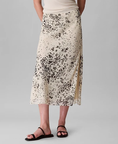 Calvin Klein Women's Printed Chiffon Midi Slip Skirt