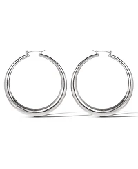 Jessica Simpson High Shine Silver Hoop Earrings