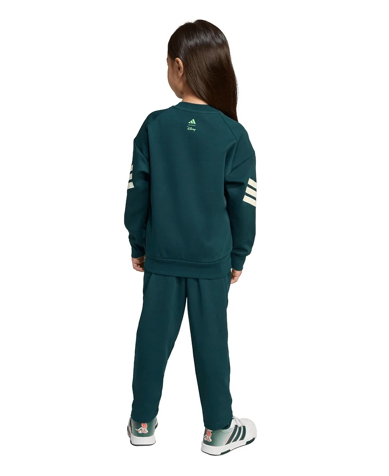 adidas Toddler Girls 2-Piece Disney Mickey Mouse T-Shirt and Joggers Set
