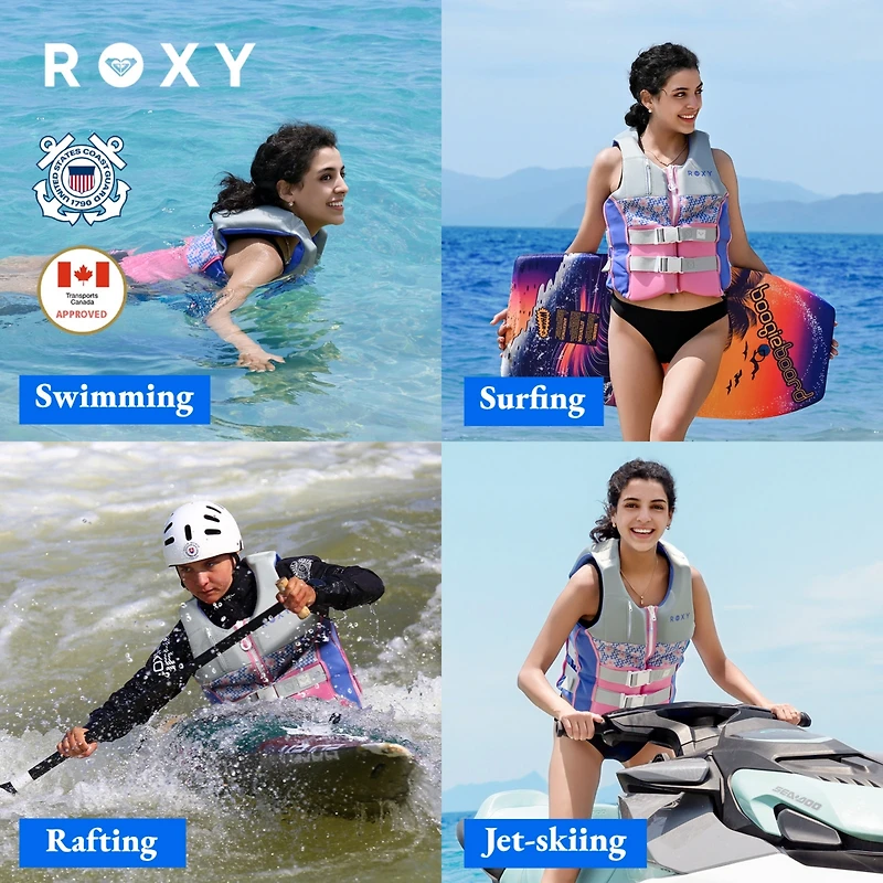 Roxy Women's Life Jacket, Uscg Approved Evoprene Daily Pfd