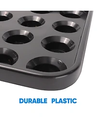 Gse Games & Sports Expert Black Plastic Billiard Ball Carrying Tray, Pool Ball Storage Holder for 2.25-Inch Regulation Size Balls