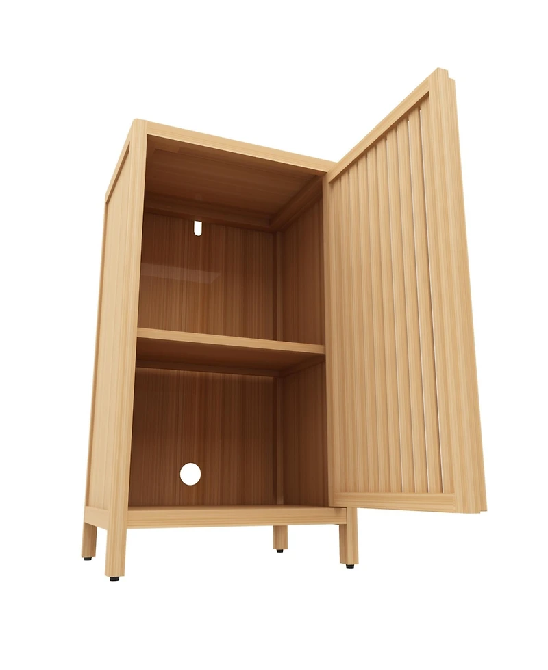 Casainc Bathroom Storage Cabinet with Door and Adjustable Shelf, Freestanding Floor Organizer for Multiple Rooms