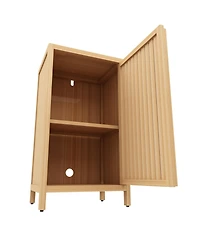 Casainc Bathroom Storage Cabinet with Door and Adjustable Shelf, Freestanding Floor Organizer for Multiple Rooms