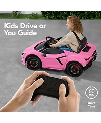 Best Choice Products Kids 12V Ride-On Car Officially Licensed Lamborghini Revuelto w/ Remote, Led Lights