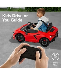 Best Choice Products Kids 12V Ride-On Car Officially Licensed Lamborghini Revuelto w/ Remote, Led Lights