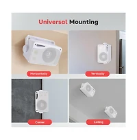 Pyle 3-Way Weatherproof Outdoor Speaker Set, 200W 3.5-Inch Marine Grade Speakers, Heavy Duty Abs Enclosure, White