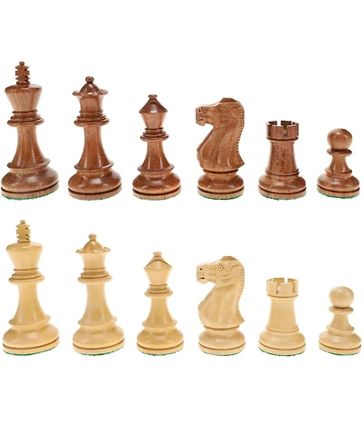 We Games English Staunton Chess Pieces, Weighted with 4 in. King