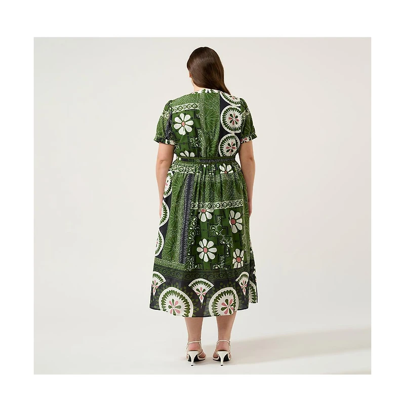 Estelle Ethereal Tile Print Dress
