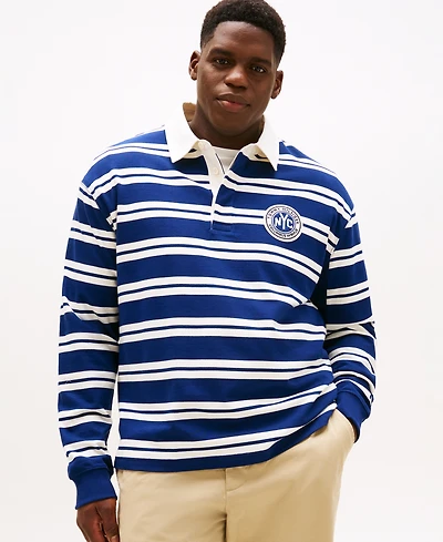 Tommy Hilfiger Men's Big & Tall Stripe Rugby Shirt