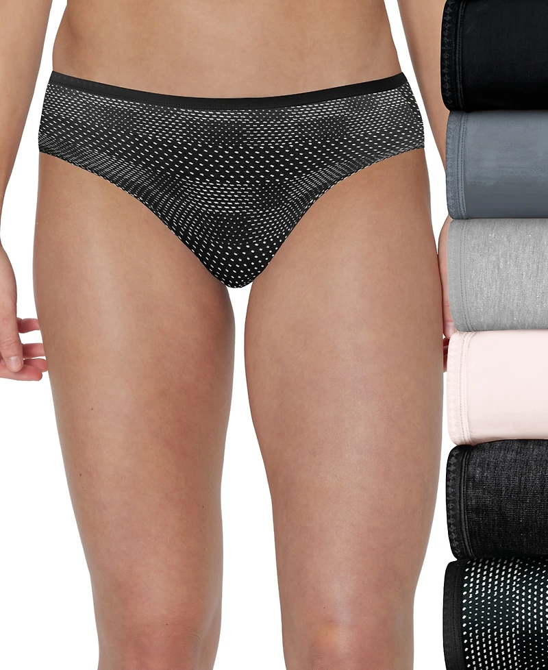 Hanes Women's 6-Pk. Ultimate Breathable Cotton Bikini Underwear 42H6CC