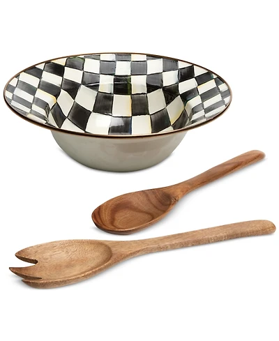 Mackenzie-Childs Courtly Check 3-Pc. Salad Serving Set