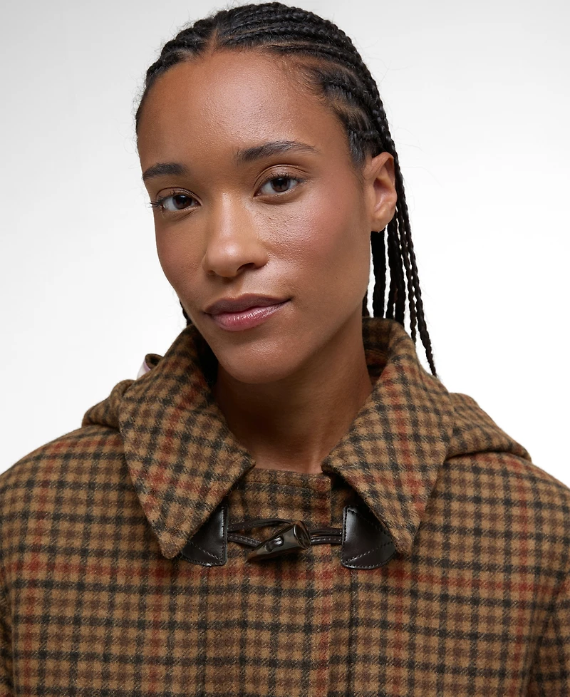 Barbour Women's Melody Checkered Hooded Coat