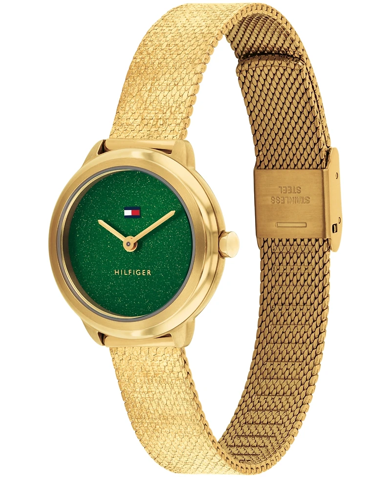 Tommy Hilfiger Women's Quartz Gold Tone Stainless Steel Mesh Bracelet Watch