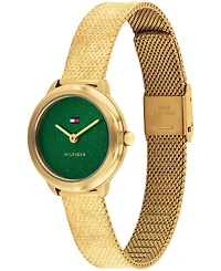 Tommy Hilfiger Women's Quartz Gold Tone Stainless Steel Mesh Bracelet Watch