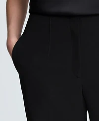 Kenneth Cole Women's Luxe Twill Straight-Leg Pants