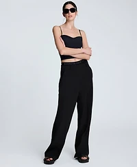 Kenneth Cole Women's Luxe Twill Wide-Leg Pants