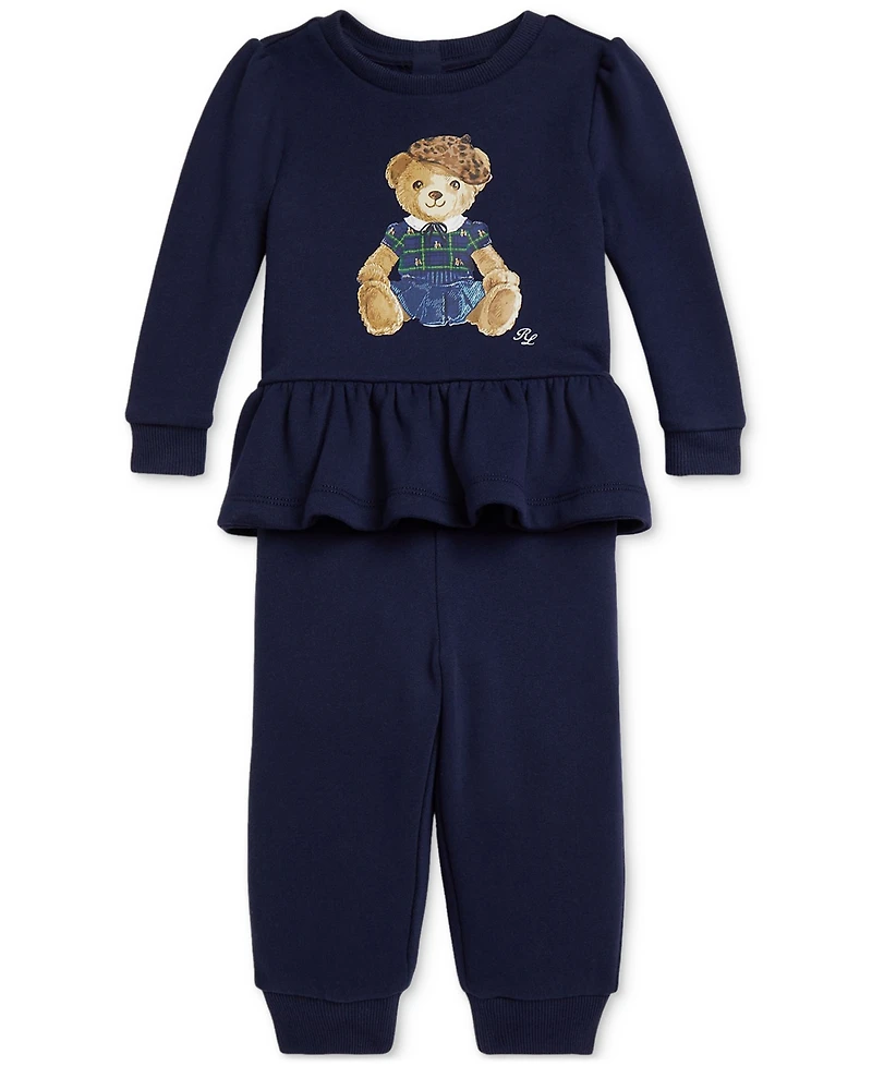 Polo Ralph Lauren Baby Girls Fleece Sweatshirt & Pant Set