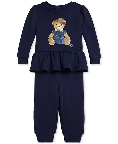 Polo Ralph Lauren Baby Girls Fleece Sweatshirt & Pant Set