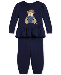 Polo Ralph Lauren Baby Girls Fleece Sweatshirt & Pant Set