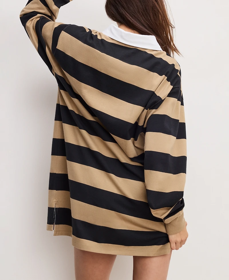 Good American Women's Cotton Jersey Polo Mini Dress