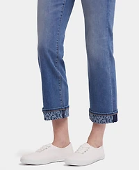 Nydj Women's Marilyn Straight Ankle Jeans with Printed Cuffs