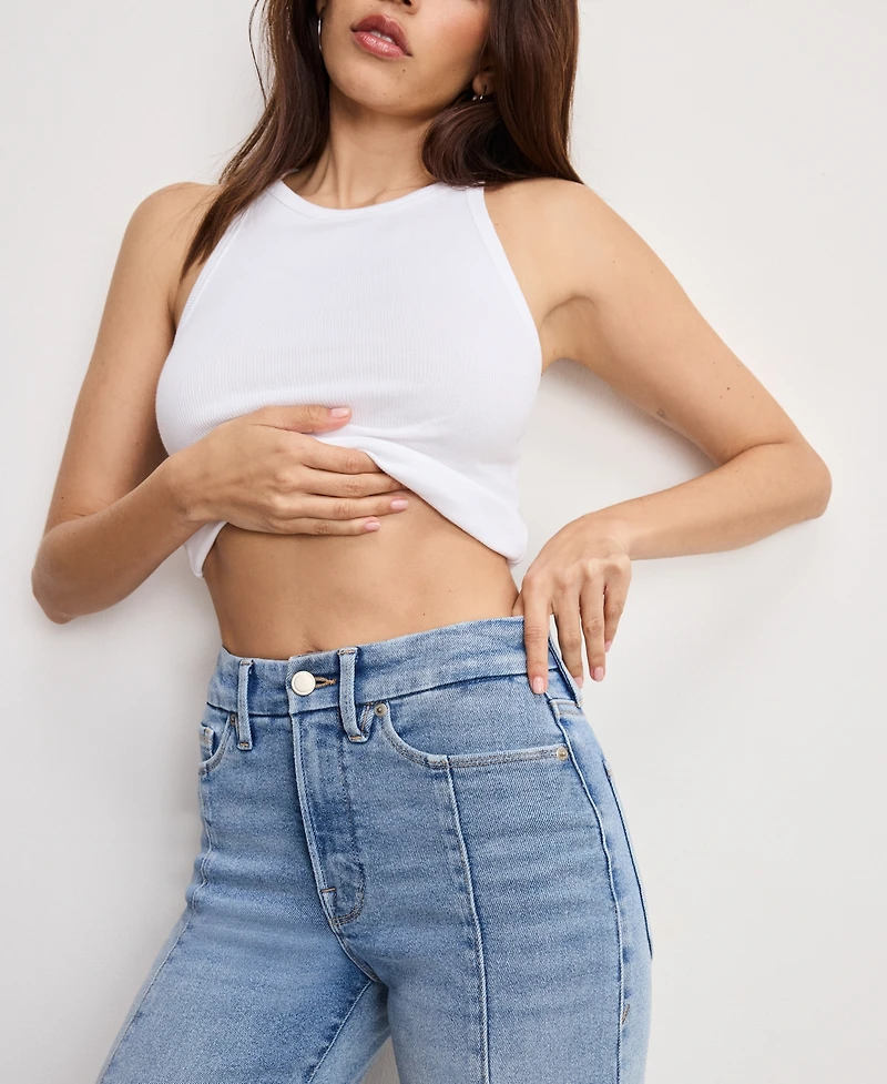 Good American Women's Waist Palazzo Jeans