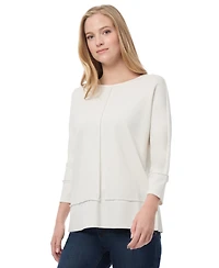 Jones New York Women's Serenity Knit 3/4 Sleeve Tunic Top