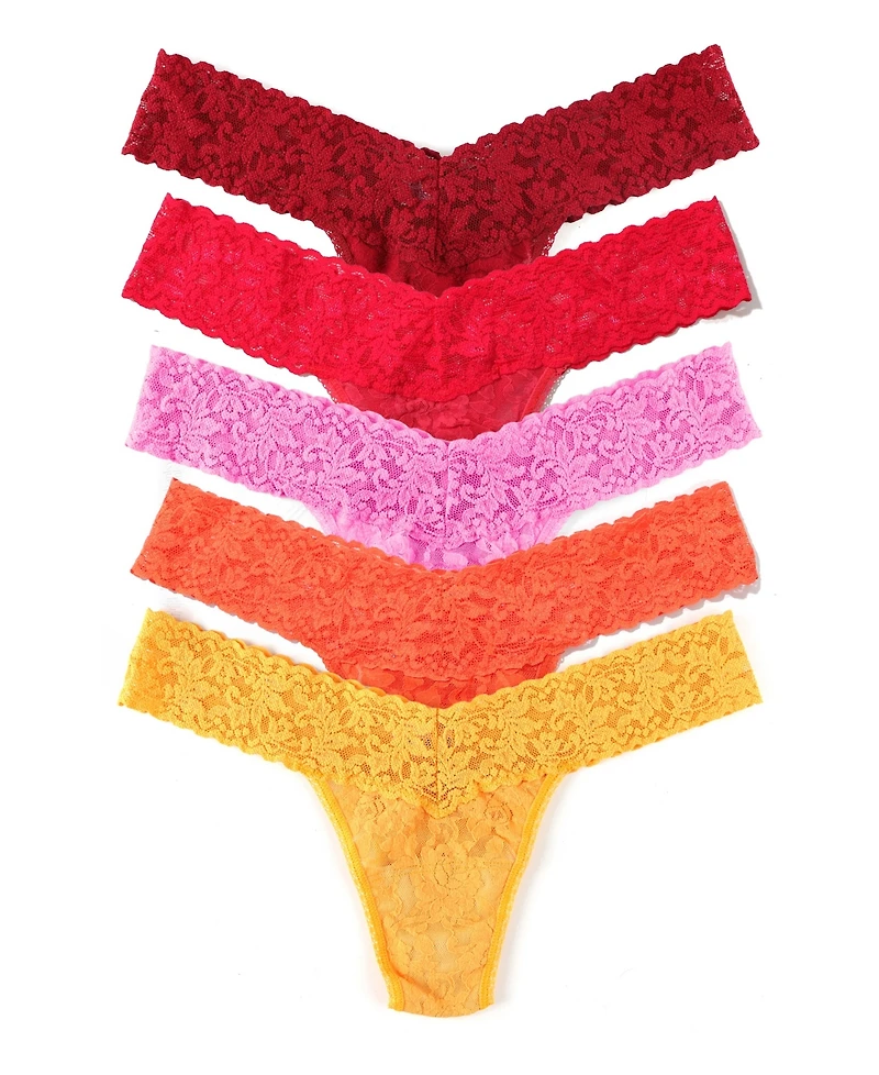 Hanky Panky Women's Signature Lace Low Rise Thong 5 Pack