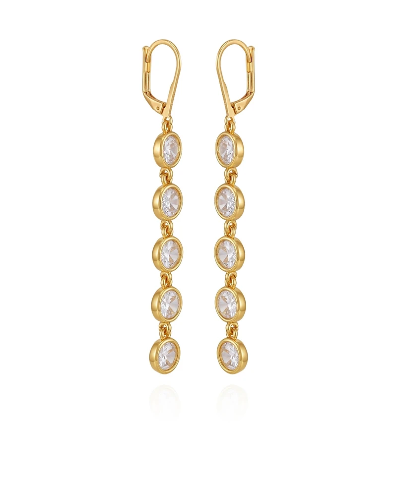 Vince Camuto Gold-Tone Cubic Zirconia Drop Earrings