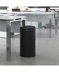 8 Gallon / 30 Liter White Stainless Steel Sensor Kitchen Trash Can with Odor Filter