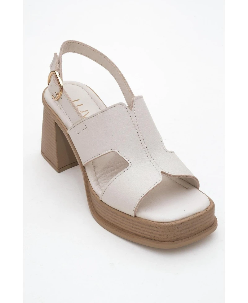 Forever & Always Shoes Zennia Leather Platform Sandal (Women)