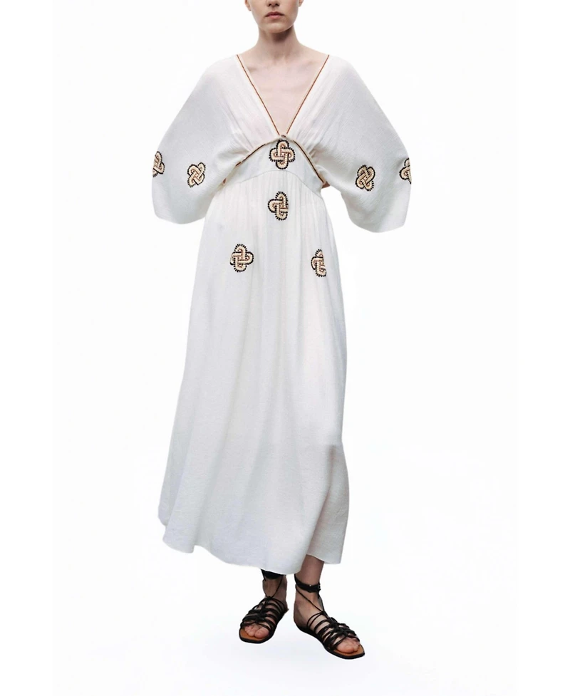 Nocturne Women's Maxi Dress with Embroidery Details