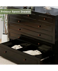 livelylodge Black queen Murphy bed with 2 drawers, 2 shelves, 2 Usb ports, and 2 charging ports. Ideal for guest rooms and home offices