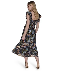 Vince Camuto Women's Sleeveless Square-Neck Midi Dress