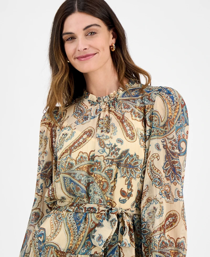 julia jordan Women's Paisley-Print Fit & Flare Dress