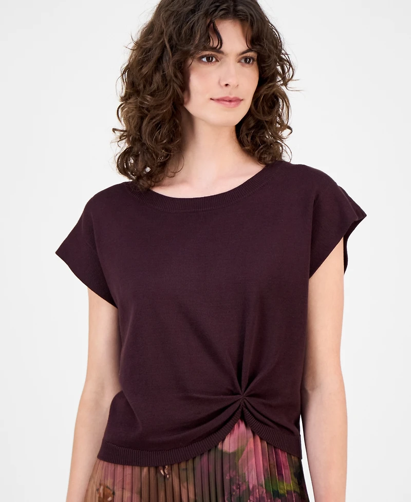 Robbie Bee Women's Knit-Bodice Pleated-Skirt Dress