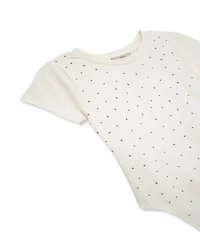 H by Habitual Big Girls Studded Asymmetrical T-Shirt