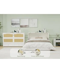 livelylodge Queen size Murphy bed cabinet with storage drawers. Ideal for guest rooms, it's a space