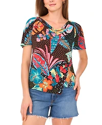 Vince Camuto Women's Cowlneck Asymmetric Hem Top
